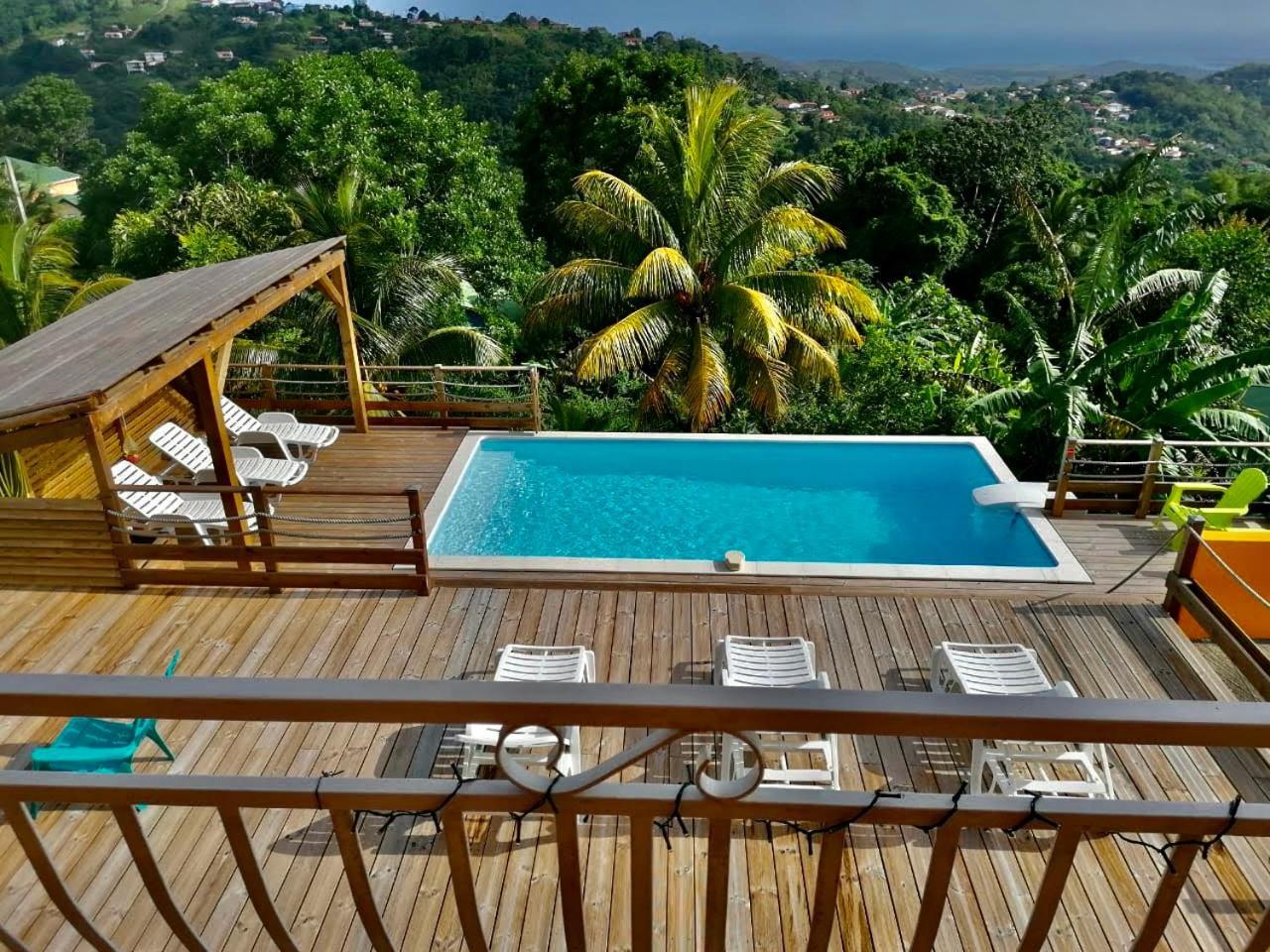 Villa Cosaroe 6-14 Pers Piscine Et Superbe Vue Mer Panoramique Riviere-Salee Luaran gambar