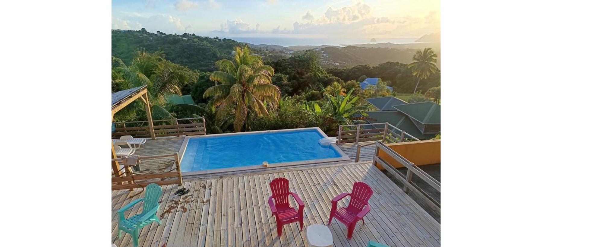 Villa Cosaroe 6-14 Pers Piscine Et Superbe Vue Mer Panoramique Riviere-Salee Luaran gambar