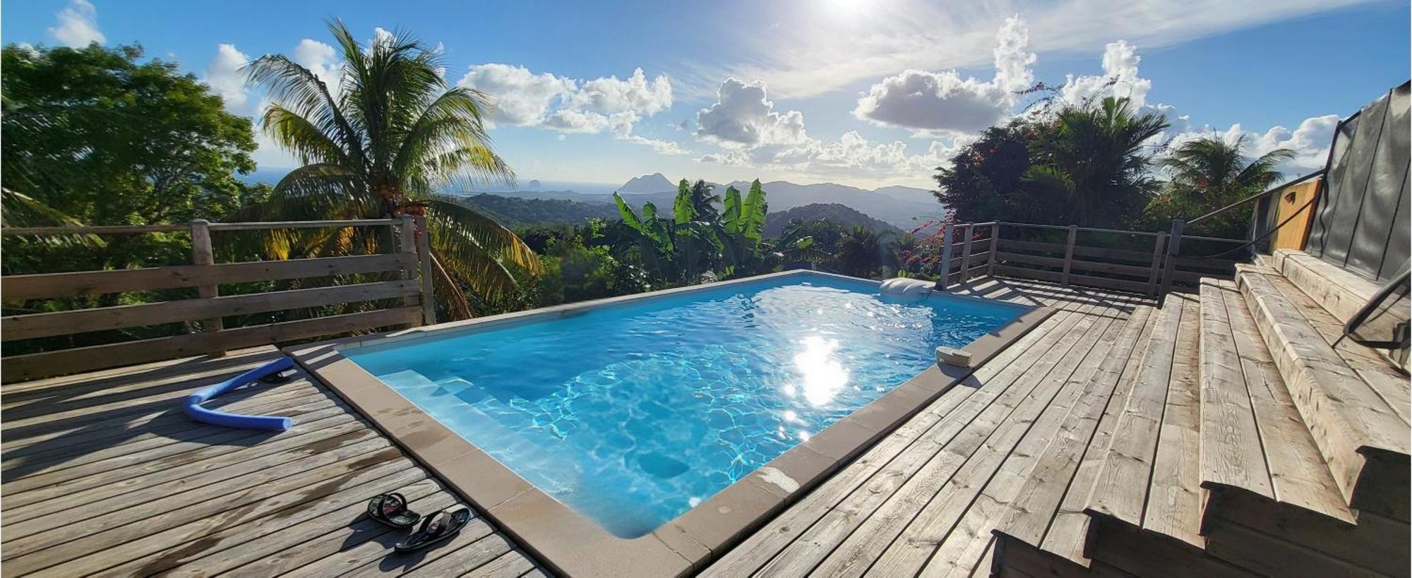 Villa Cosaroe 6-14 Pers Piscine Et Superbe Vue Mer Panoramique Riviere-Salee Luaran gambar