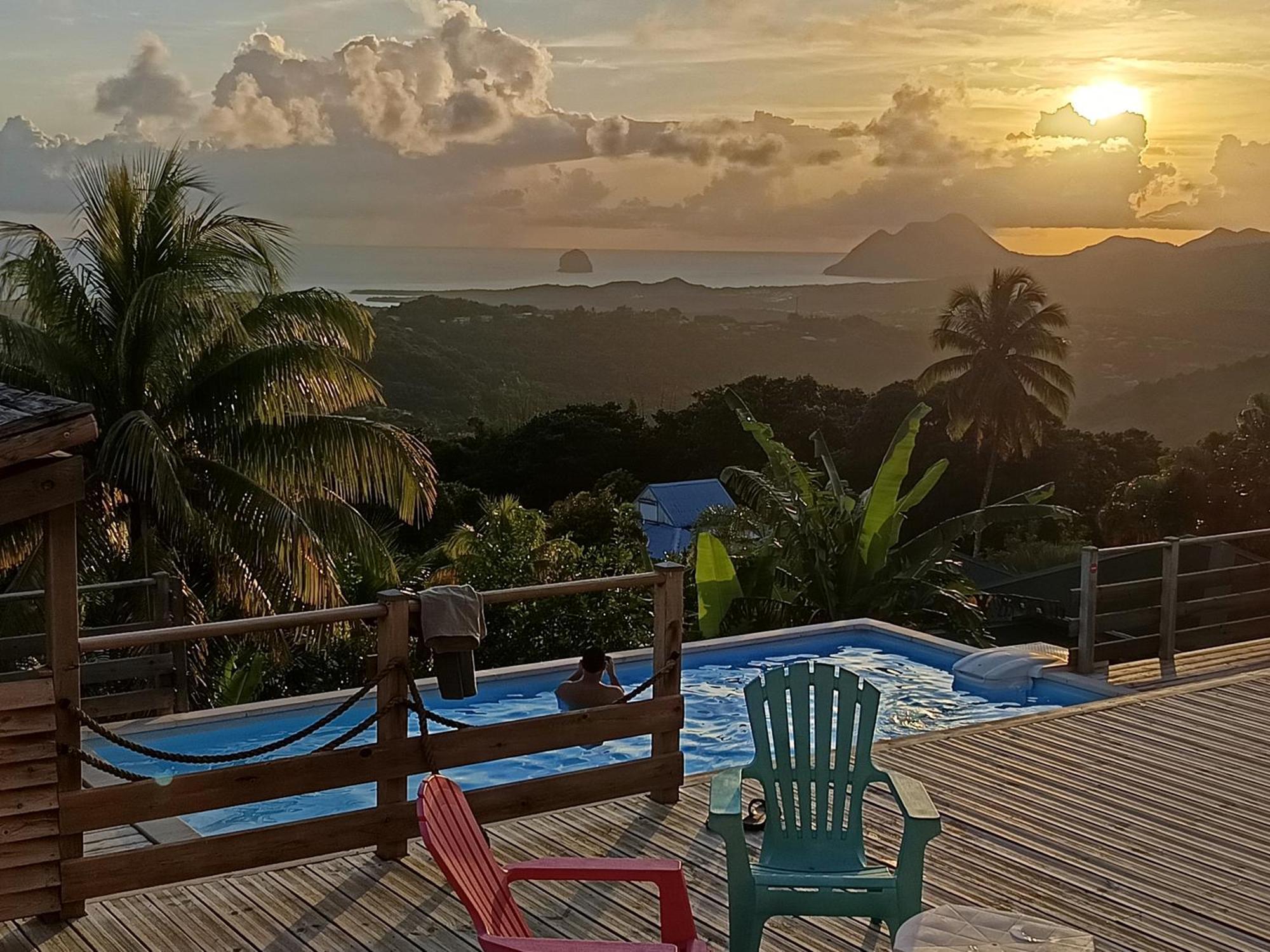 Villa Cosaroe 6-14 Pers Piscine Et Superbe Vue Mer Panoramique Riviere-Salee Luaran gambar